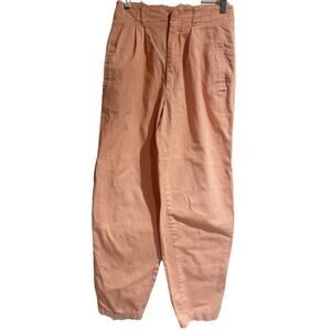 Sam & Max Vintage Pink Tapered Trousers baggy Paper Bag Waist Size 9 Streetwear